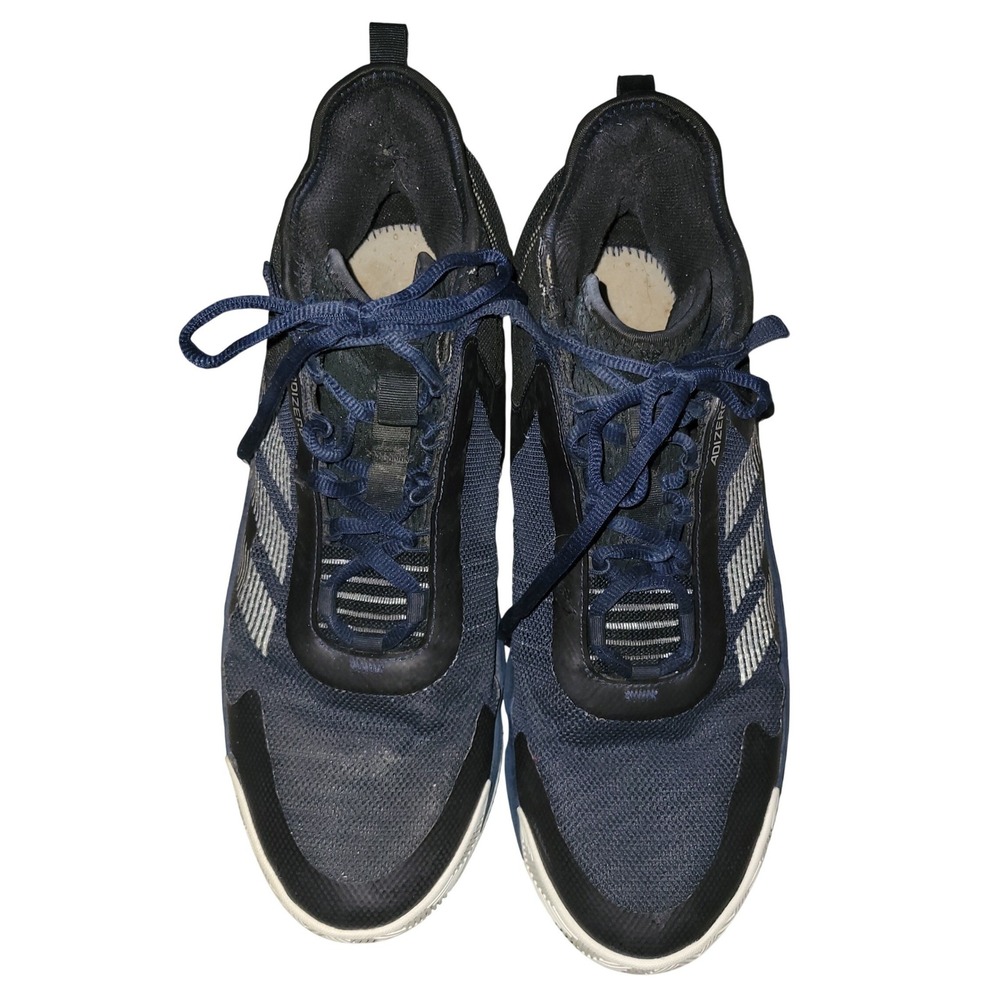 Adidas Adizero Mens Basketball Shoes Navy White Athletic Sneakers‎ 15 athleisure